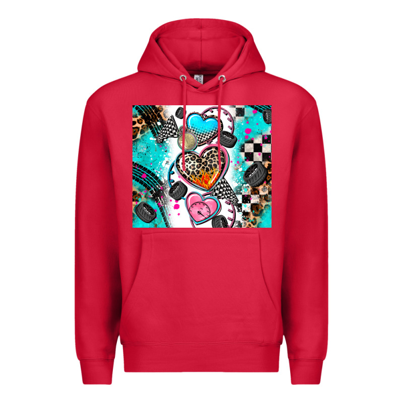 Race Heart Tumbler Premium Hoodie by AdoDesignShop | Teevron