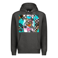 Charcoal Heather race heart tumbler Premium Hoodie - AdoDesignShop