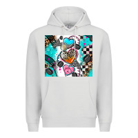 Dove Grey race heart tumbler Premium Hoodie - AdoDesignShop