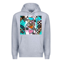 Heather Grey race heart tumbler Premium Hoodie - AdoDesignShop