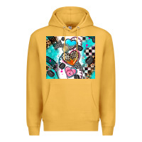 Mustard race heart tumbler Premium Hoodie - AdoDesignShop