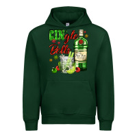 Forest Green gin`gle bells with bottle and cocktail Urban Hoodie - AdoDesignShop