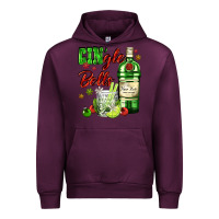 Mauve Wine gin`gle bells with bottle and cocktail Urban Hoodie - AdoDesignShop