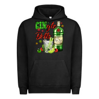 Pigment Black gin`gle bells with bottle and cocktail Urban Hoodie - AdoDesignShop
