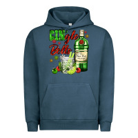 Pigment Midnight Navy gin`gle bells with bottle and cocktail Urban Hoodie - AdoDesignShop