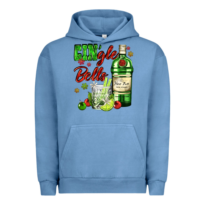 Gin`gle Bells With Bottle And Cocktail Urban Hoodie by AdoDesignShop | Teevron