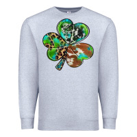 Heather Grey western shamrock Premium Sweatshirt - RanaPortraitStore
