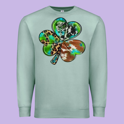 Western Shamrock Premium Sweatshirt Designed By Ranaportraitstore