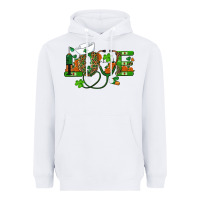 White st patricks day love nurse Heavyweight Hoodie - RanaPortraitStore