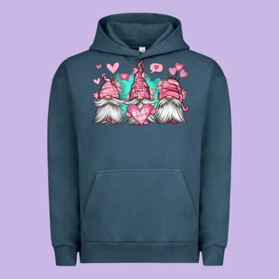 Valentines Day Gnomes Urban Hoodie Designed By Jasminsmagicworld