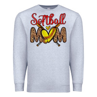 Heather Grey softball mom Premium Sweatshirt - Zillion Design Studio
