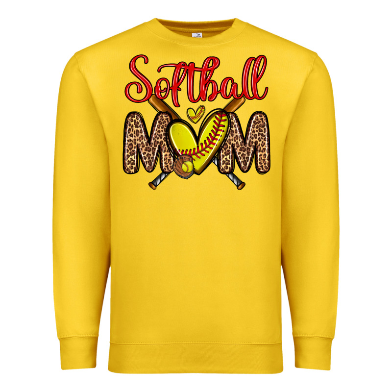 Softball Mom Premium Sweatshirt by Zillion Design Studio | Teevron
