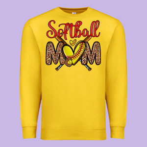 Softball Mom Premium Sweatshirt Designed By Zillion Design Studio