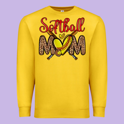 Softball Mom Premium Sweatshirt Designed By Zillion Design Studio