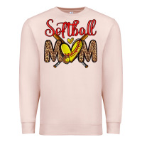 Pale Pink softball mom Premium Sweatshirt - Zillion Design Studio
