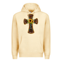 Pina Colada leopard gemstone sunflower cross Premium Hoodie - JahusDesignShop