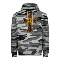 Slate Camo leopard gemstone sunflower cross Premium Hoodie - JahusDesignShop