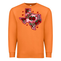 Carrot valentine' s day texas map with roses Premium Sweatshirt - RanaPortraitStore