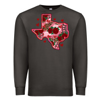 Smoke valentine' s day texas map with roses Premium Sweatshirt - RanaPortraitStore