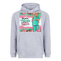 Heather Grey she works willingly with her hands blonde nurse Heavyweight Hoodie - RanaPortraitStore