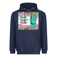 Navy she works willingly with her hands blonde nurse Heavyweight Hoodie - RanaPortraitStore
