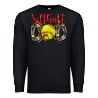 Black softball dad Premium Sweatshirt - Zillion Design Studio