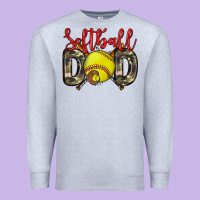Softball Dad Premium Sweatshirt Designed By Zillion Design Studio
