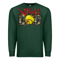 Sports Green softball dad Premium Sweatshirt - Zillion Design Studio