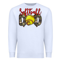 White softball dad Premium Sweatshirt - Zillion Design Studio