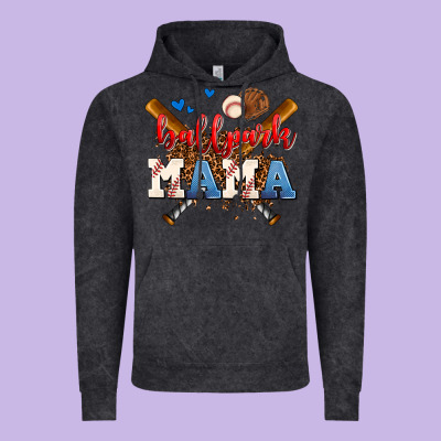 Ballpark Mama Vintage Hoodie Designed By Adodesignshop