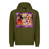 Army Green in a world full of princesses be a witch tumbler Premium Hoodie - BundleAndBundleShop