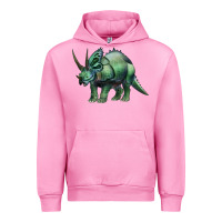 Fuchsia Pink dinosaur triceratops Urban Hoodie - Artiststas