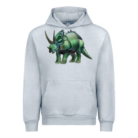 Heather Grey dinosaur triceratops Urban Hoodie - Artiststas