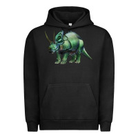Pigment Black dinosaur triceratops Urban Hoodie - Artiststas