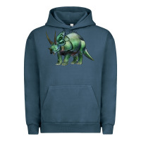 Pigment Midnight Navy dinosaur triceratops Urban Hoodie - Artiststas
