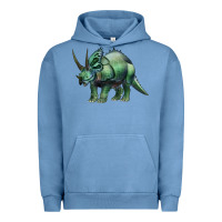 Pigment Pebble Blue dinosaur triceratops Urban Hoodie - Artiststas