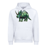White dinosaur triceratops Urban Hoodie - Artiststas
