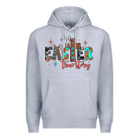 Heather Grey easter true story Premium Hoodie - JahusDesignShop