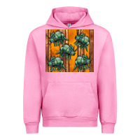 Fuchsia Pink dinosaur triceratops Urban Hoodie - Artiststas