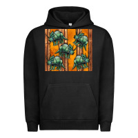 Pigment Black dinosaur triceratops Urban Hoodie - Artiststas
