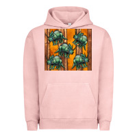 Pigment Salmon dinosaur triceratops Urban Hoodie - Artiststas