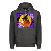 Charcoal Heather witch with crystal ball tumbler Premium Hoodie - BundleAndBundleShop