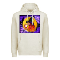 Oatmeal Heather witch with crystal ball tumbler Premium Hoodie - BundleAndBundleShop