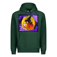 Sports Green witch with crystal ball tumbler Premium Hoodie - BundleAndBundleShop