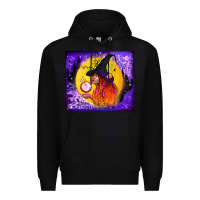 Black witch with crystal ball tumbler Premium Hoodie - BundleAndBundleShop