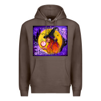 Coffee witch with crystal ball tumbler Premium Hoodie - BundleAndBundleShop