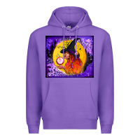 Purple witch with crystal ball tumbler Premium Hoodie - BundleAndBundleShop