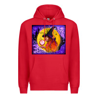 Red witch with crystal ball tumbler Premium Hoodie - BundleAndBundleShop