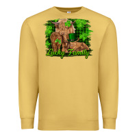 Antique Gold st patrick's day lucky cow family Premium Sweatshirt - RanaPortraitStore
