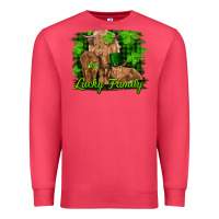 Cardinal st patrick's day lucky cow family Premium Sweatshirt - RanaPortraitStore